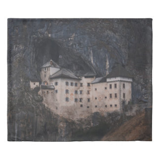 BEIGE AND BLACK CONCRETE HOUSE DUVET COVER