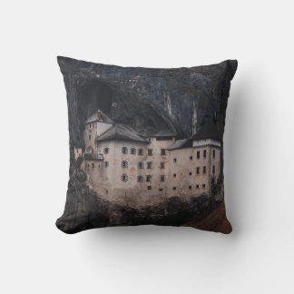 BEIGE AND BLACK CONCRETE HOUSE THROW PILLOW