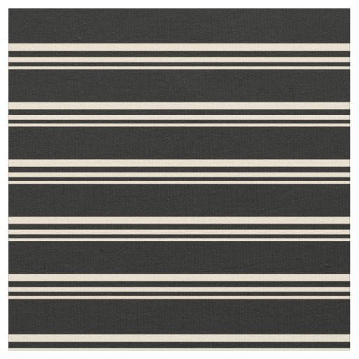 Beige and Black Lined Pattern Fabric