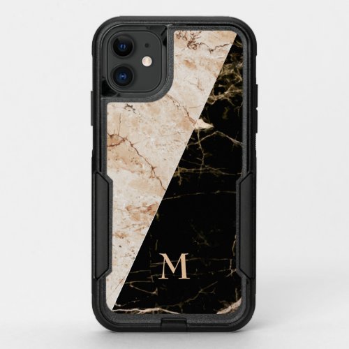 Beige And Black Marble OtterBox Commuter iPhone 11 Case