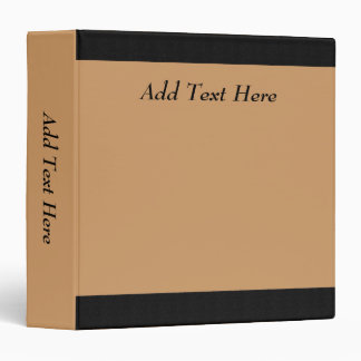 Beige and Black Personalized Binder