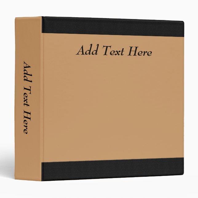 Beige and Black Personalized Binder (Front/Spine)