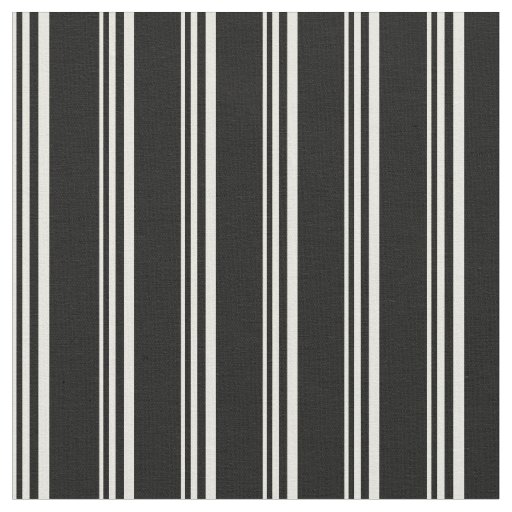 Beige and Black Striped Pattern Fabric