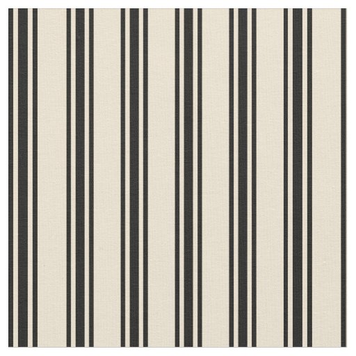 Beige and Black Stripes/Lines Pattern Fabric