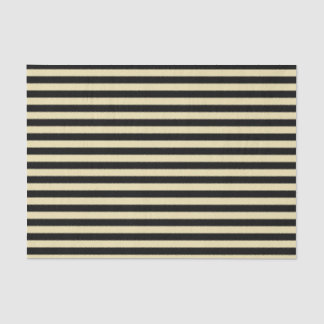 Beige and Black Stripes Tissue Paper