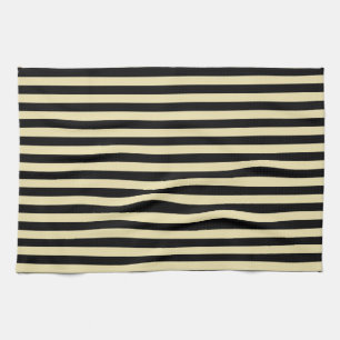 Beige and Black Stripes Towel