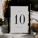 Beige and Black Wedding Table Number Card<br><div class="desc">Contemporary Chic minimalist,  black and beige wedding table number card. Please note that table number cards must be numbered and added to your cart individually.</div>