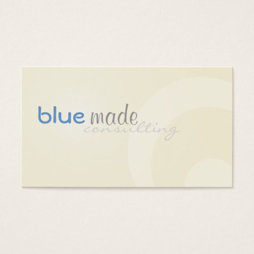 Beige and Blue Business Card Template