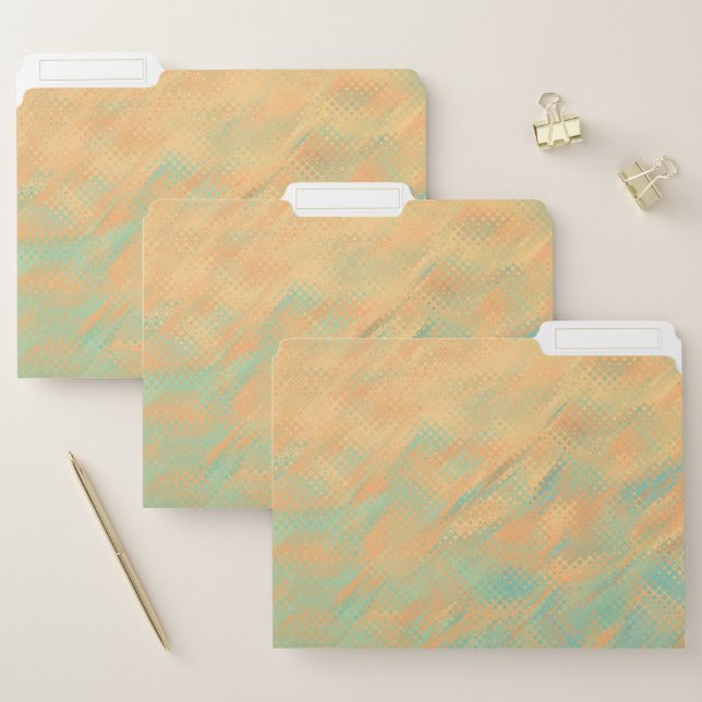 Beige And Blue Background File Folder (Set)