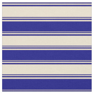 Beige and Blue Colored Lined Pattern Fabric