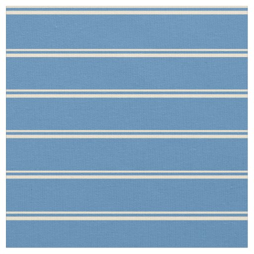 Beige and Blue Colored Lines/Stripes Pattern Fabric
