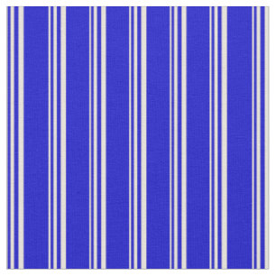 Beige and Blue Colored Pattern Fabric