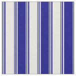 [ Thumbnail: Beige and Blue Colored Stripes Fabric ]