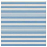 [ Thumbnail: Beige and Blue Colored Stripes/Lines Pattern Fabric ]