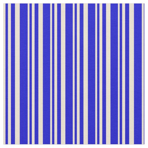 Beige and Blue Lined/Striped Pattern Fabric