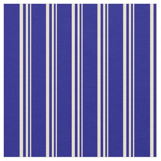 Beige and Blue Stripes Pattern Fabric