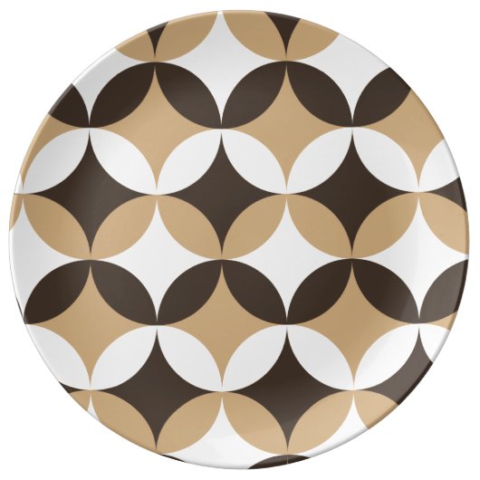 Beige and brown circles plate (Front)