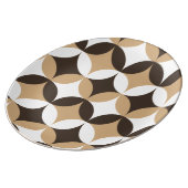 Beige and brown circles plate (Side)