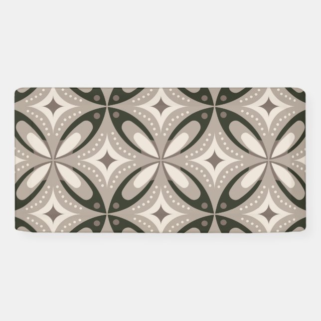 Beige and Brown Retro circular shapes Banner (Horizontal)