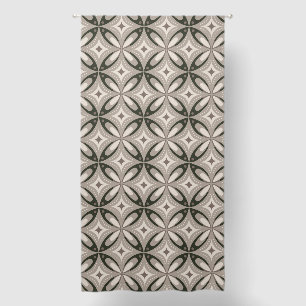 Beige and Brown Retro circular shapes Blackout Curtains
