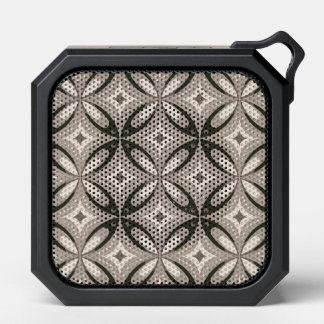 Beige and Brown Retro circular shapes Bluetooth Speaker