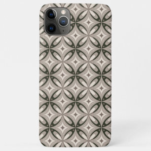 Beige and Brown Retro circular shapes iPhone 11 Pro Max Case