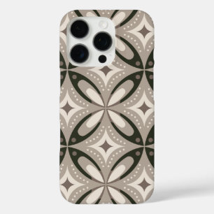Beige and Brown Retro circular shapes iPhone 16 Pro Case