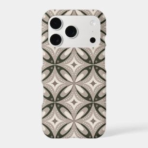 Beige and Brown Retro circular shapes iPhone 17 Pro Case
