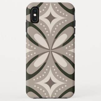 Beige and Brown Retro circular shapes iPhone XS Max Case
