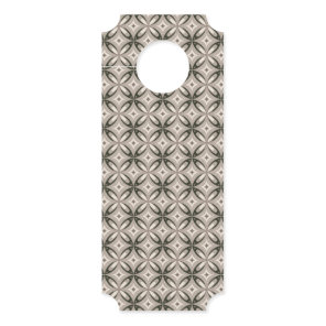 Beige and Brown Retro circular shapes Door Hanger