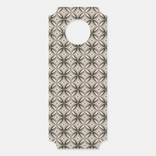 Beige and Brown Retro circular shapes Door Hanger