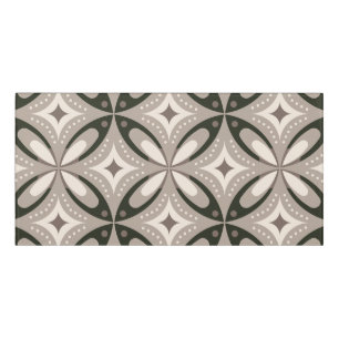 Beige and Brown Retro circular shapes Door Sign