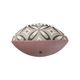 Beige and Brown Retro circular shapes Football