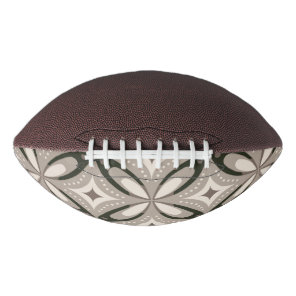 Beige and Brown Retro circular shapes Football