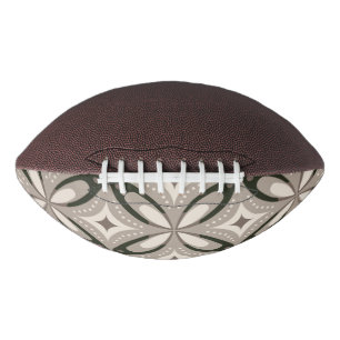 Beige and Brown Retro circular shapes Football