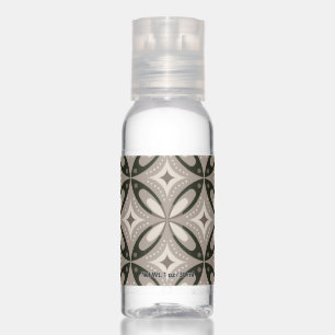 Beige and Brown Retro circular shapes Hand Sanitizer