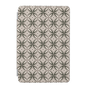 Beige and Brown Retro circular shapes iPad Mini Cover