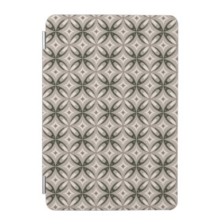 Beige and Brown Retro circular shapes iPad Mini Cover