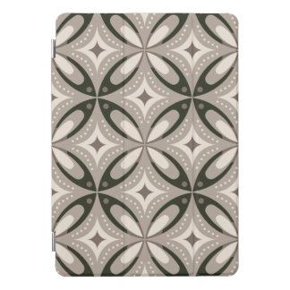 Beige and Brown Retro circular shapes iPad Pro Cover