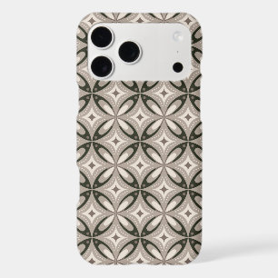 Beige and Brown Retro circular shapes Iphone 18 Pro Max Case