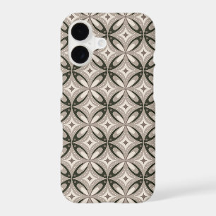 Beige and Brown Retro circular shapes iPhone 17 Case