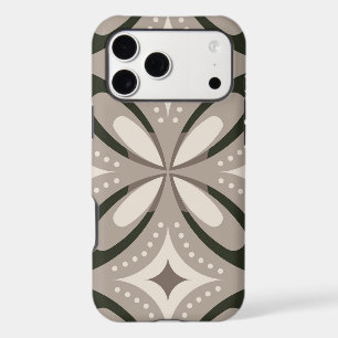 Beige and Brown Retro circular shapes iPhone 17 Pro Max Case