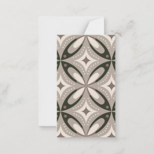 Beige and Brown Retro circular shapes Note Card