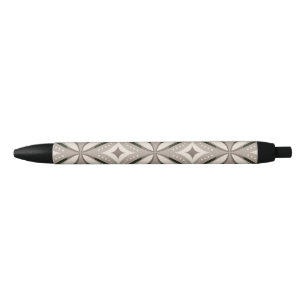 Beige and Brown Retro circular shapes Pen