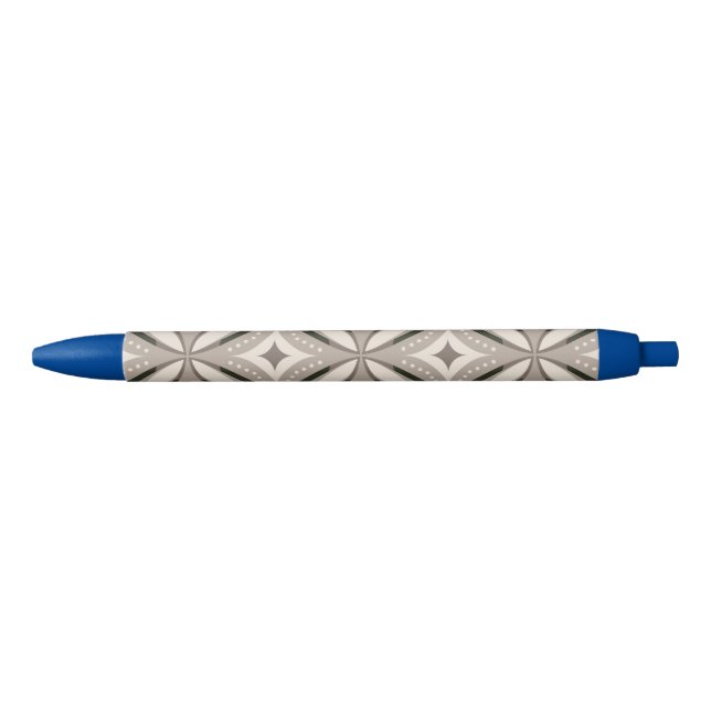 Beige and Brown Retro circular shapes Pen (Front)