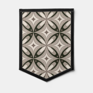 Beige and Brown Retro circular shapes Pennant
