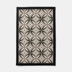 Beige and Brown Retro circular shapes Pennant
