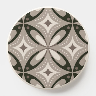 Beige and Brown Retro circular shapes PopSocket
