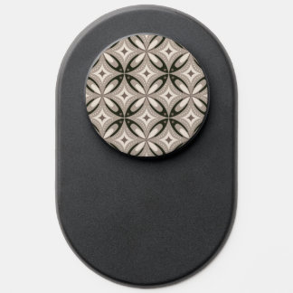 Beige and Brown Retro circular shapes PopSocket