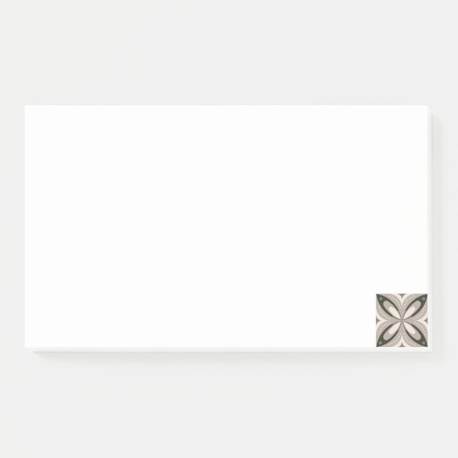 Beige and Brown Retro circular shapes Post-it Notes (Front)